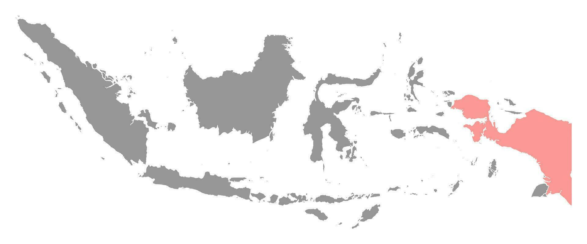 ocidental Novo Guiné mapa, região do Indonésia. vetor ilustração.
