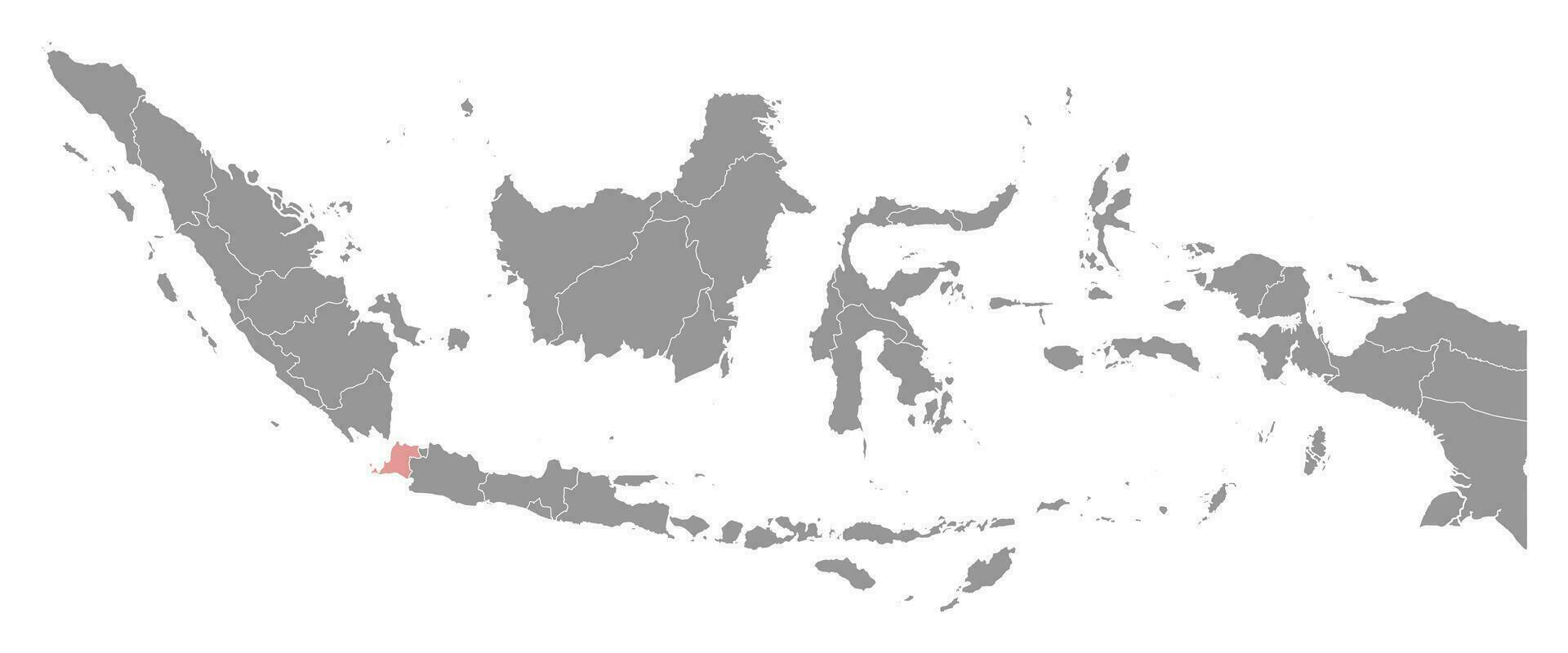 Banten província mapa, administrativo divisão do Indonésia. vetor ilustração.