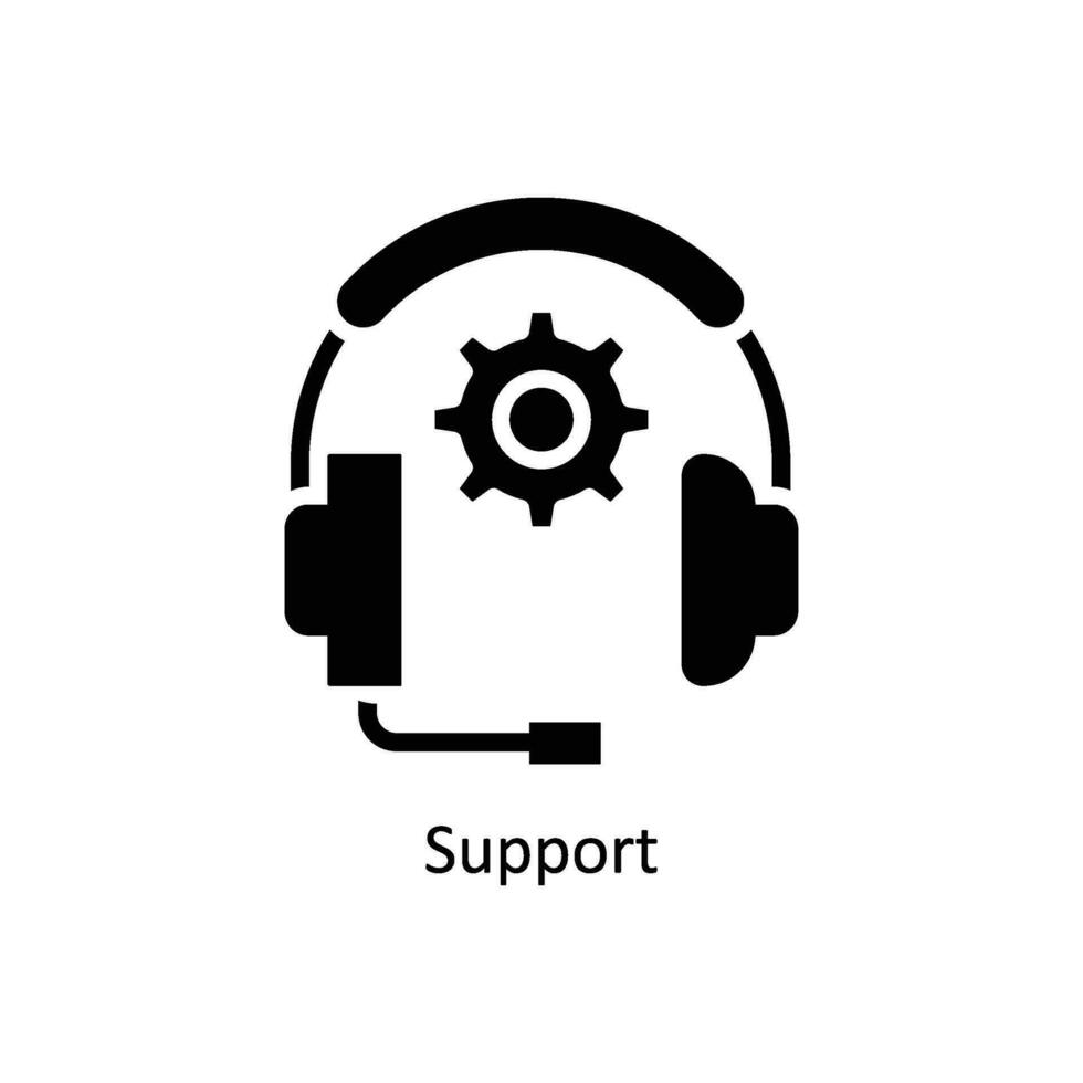 Apoio, suporte vetor sólido ícone Projeto ilustração. o negócio e gestão símbolo em branco fundo eps 10 Arquivo