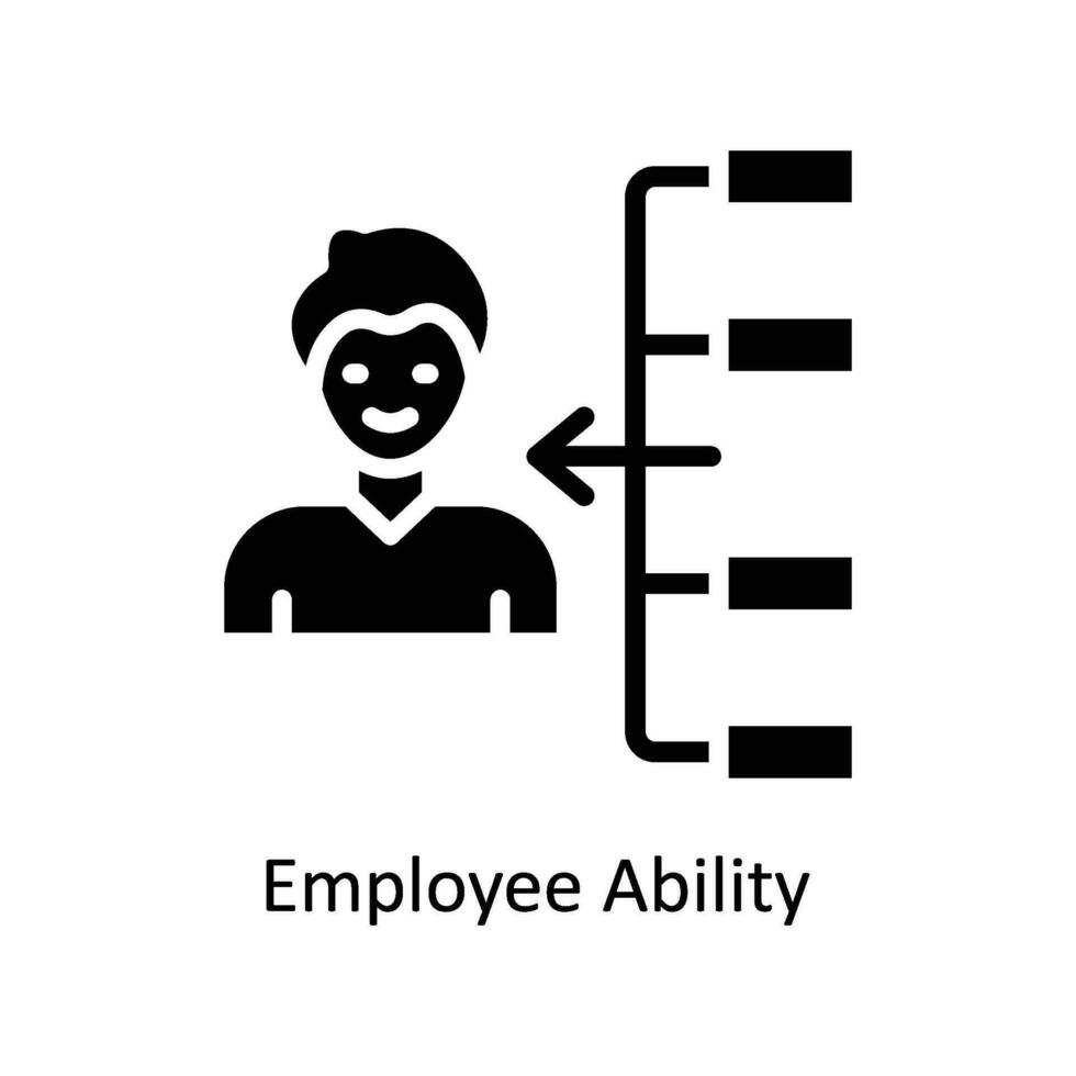 empregado habilidade vetor sólido ícone Projeto ilustração. o negócio e gestão símbolo em branco fundo eps 10 Arquivo