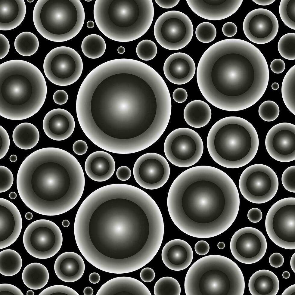 abstrato desatado padronizar do gradiente círculos. vetor fundo. grande e pequeno esférico bolas futurista impressão