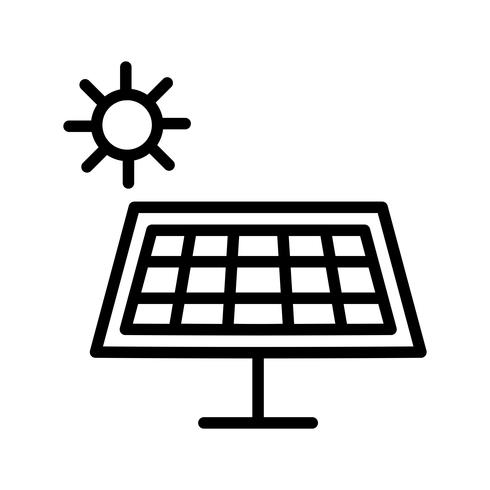Ícone de vetor de energia solar