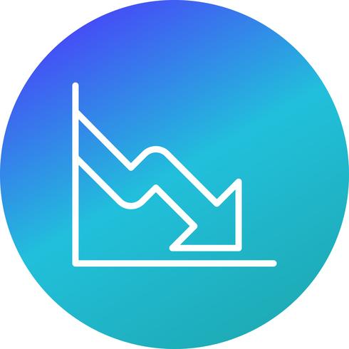 Ícone de vetor de queda de negócios