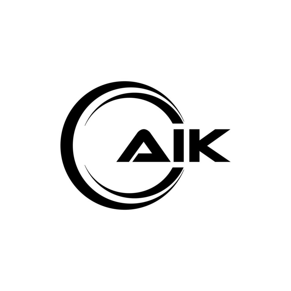 aik carta logotipo projeto, inspiração para uma único identidade. moderno elegância e criativo Projeto. marca d'água seu sucesso com a impressionante isto logotipo. vetor