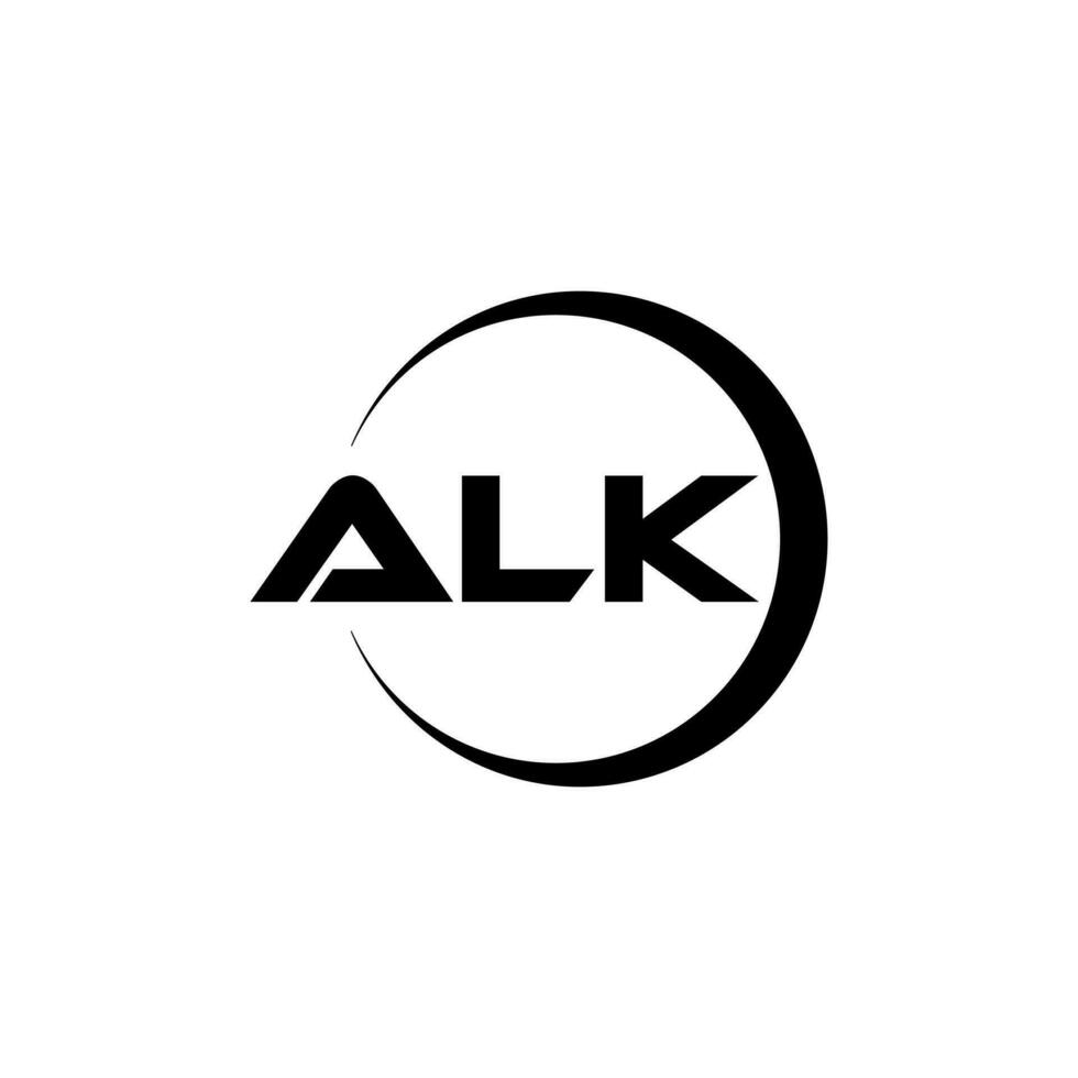 alk carta logotipo projeto, inspiração para uma único identidade. moderno elegância e criativo Projeto. marca d'água seu sucesso com a impressionante isto logotipo. vetor
