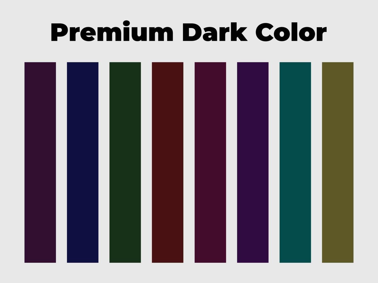 opção de cor escura, opções de cor escura, paleta de cores vetor