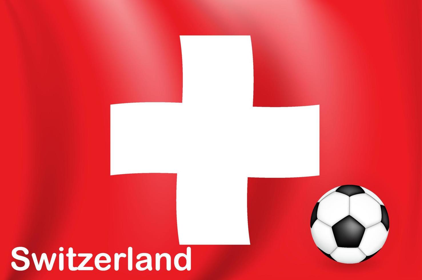 Suíça de fundo do jogo de futebol com bandeira. campeonato. ilustração vetorial vetor