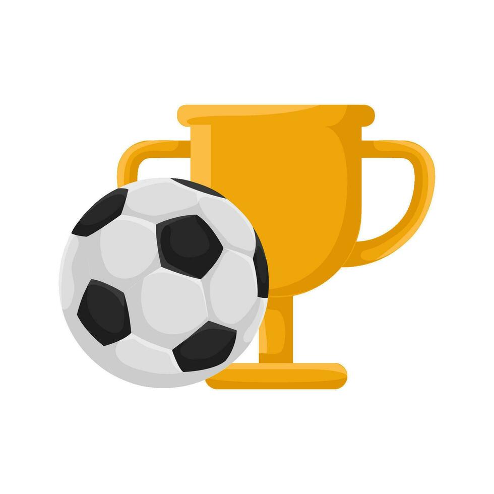 troféu com futebol bola ilustração vetor