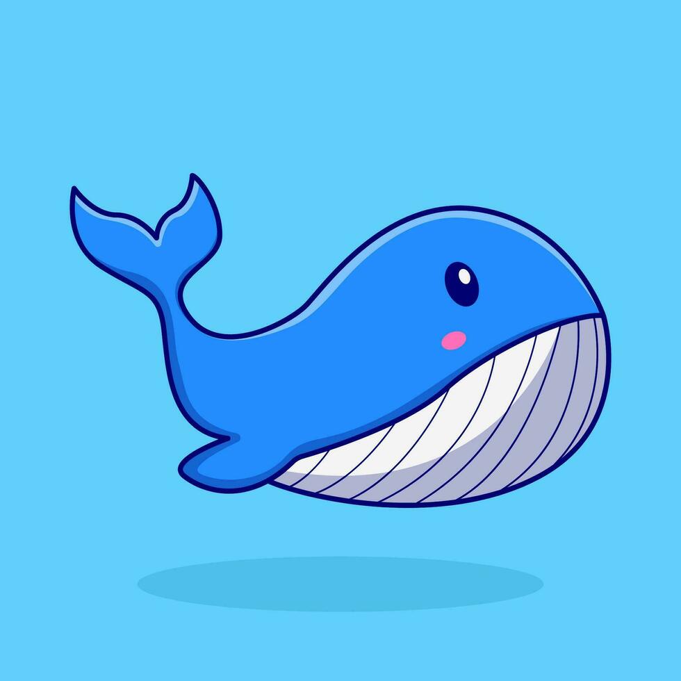 baleia dentro natação piscina ilustração vetor