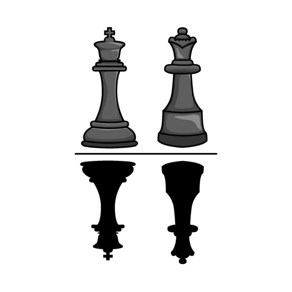 xadrez rei com rainha ilustração vetor