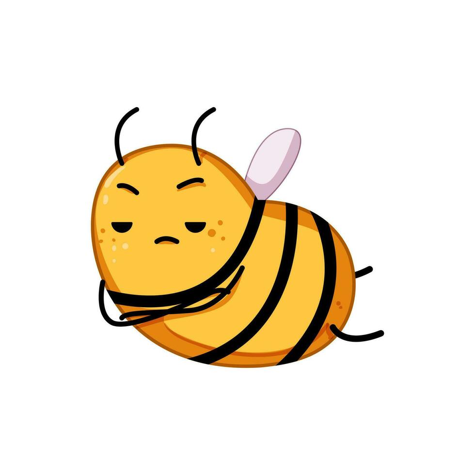 erro abelha personagem desenho animado vetor ilustração