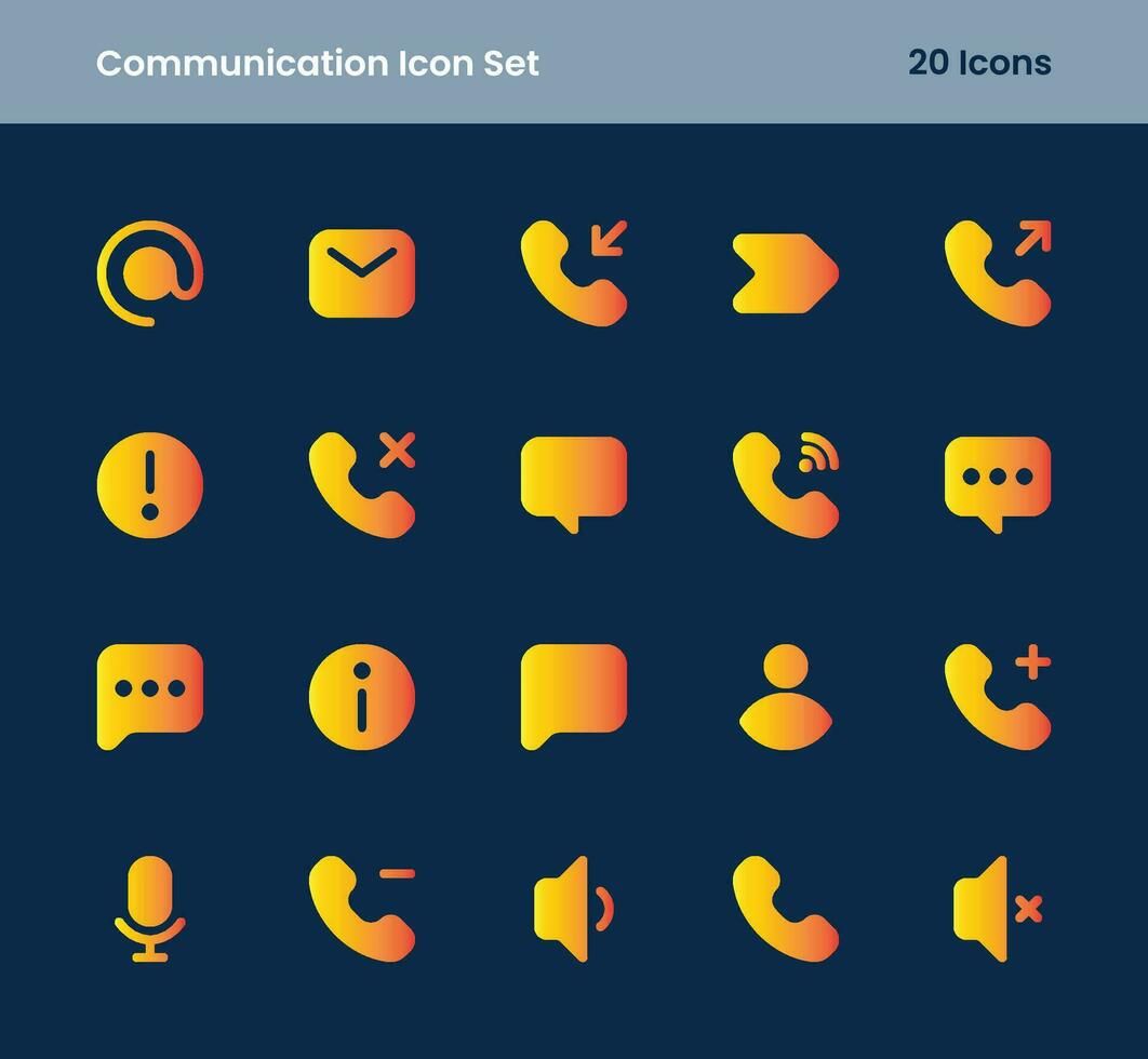 comunicação ícones conjunto - Contatos, Mensagens, e trabalho em rede vetor ícones