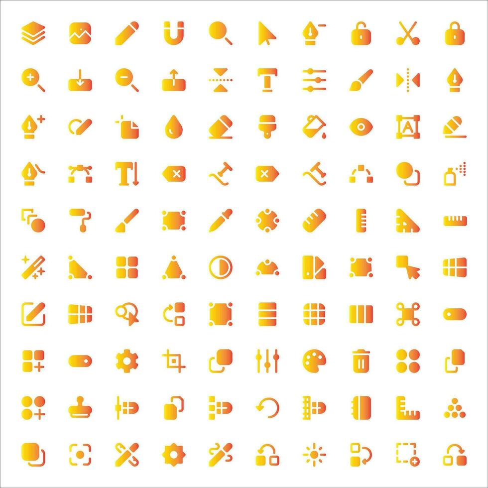 editar ferramenta ícones conjunto - gráfico projeto, edição símbolos vetor coleção