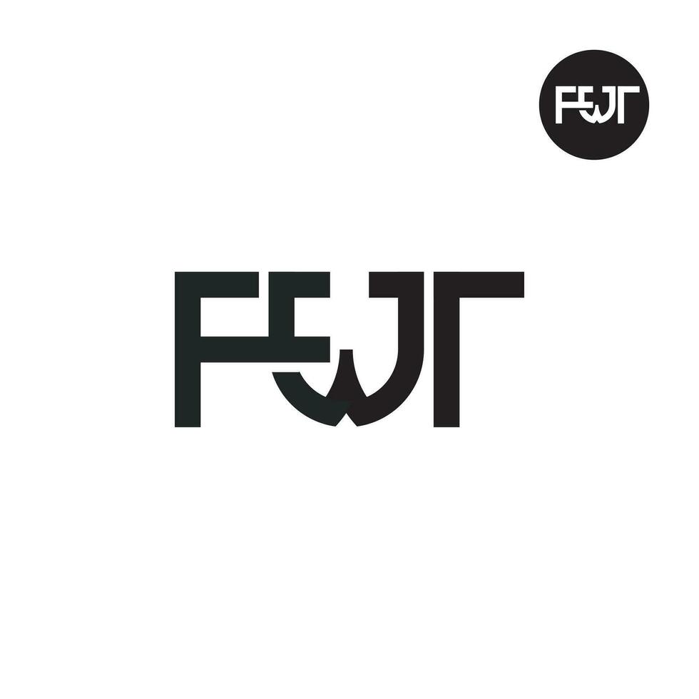 carta fwt monograma logotipo Projeto vetor