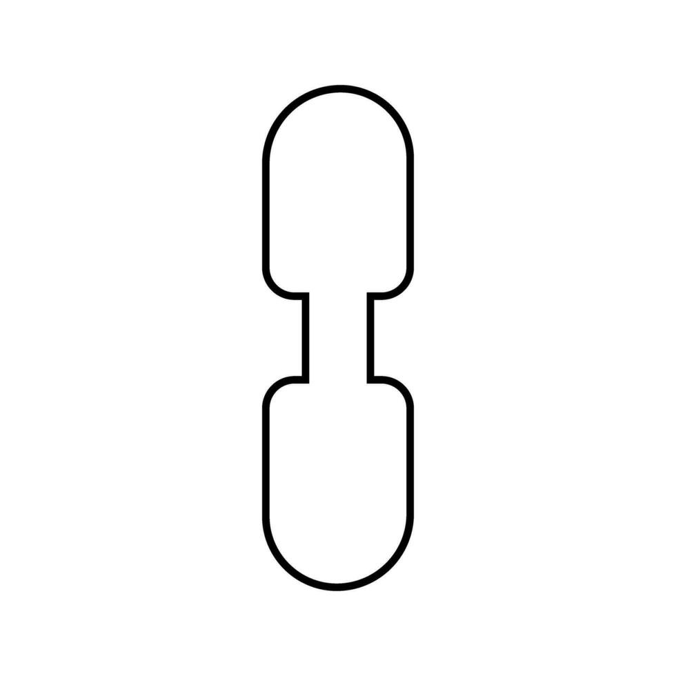 alça conector aba ícone vetor. saco alça âncoras ilustração placa. Membrana saco conectores símbolo ou logotipo. vetor