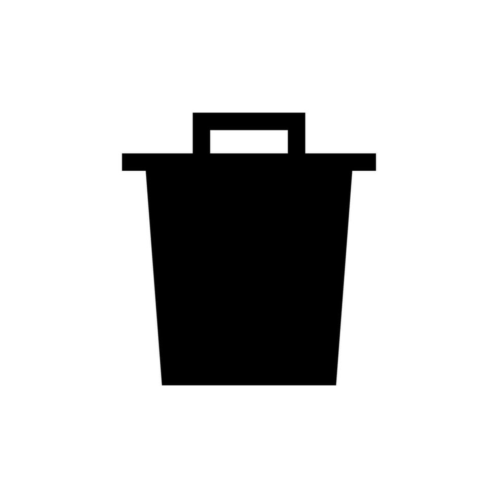 Lixo pode vetor ícone. lixo ilustração placa. desperdício símbolo ou logotipo.