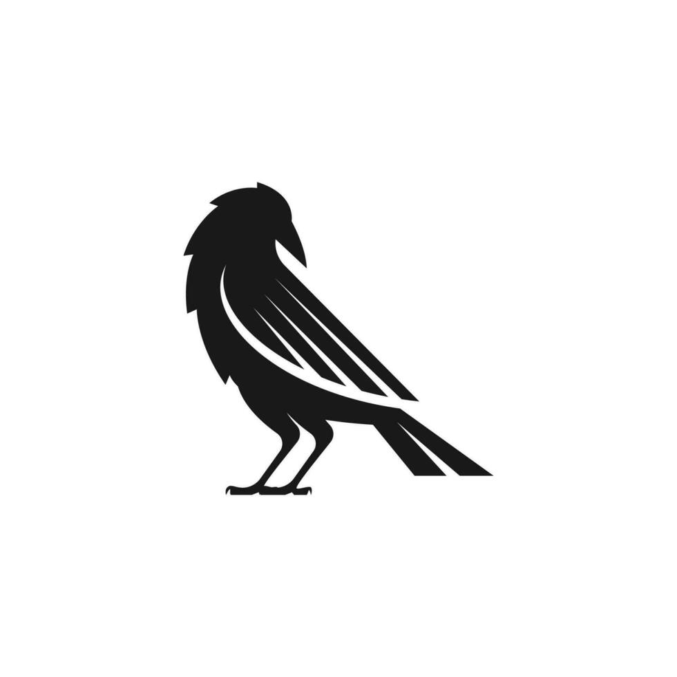 Raven Corvo logotipo vetor ícone ilustração