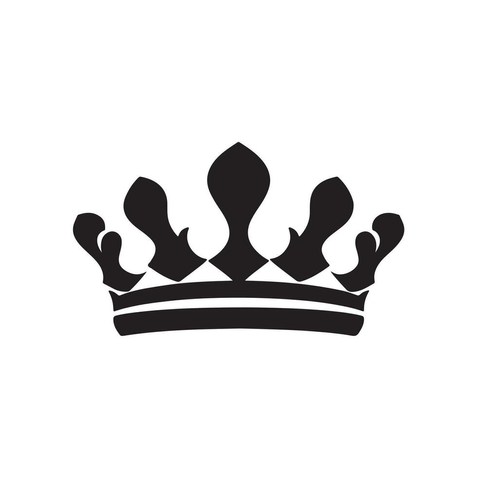 uma Preto silhueta coroa conjunto clipart em uma branco fundo vetor