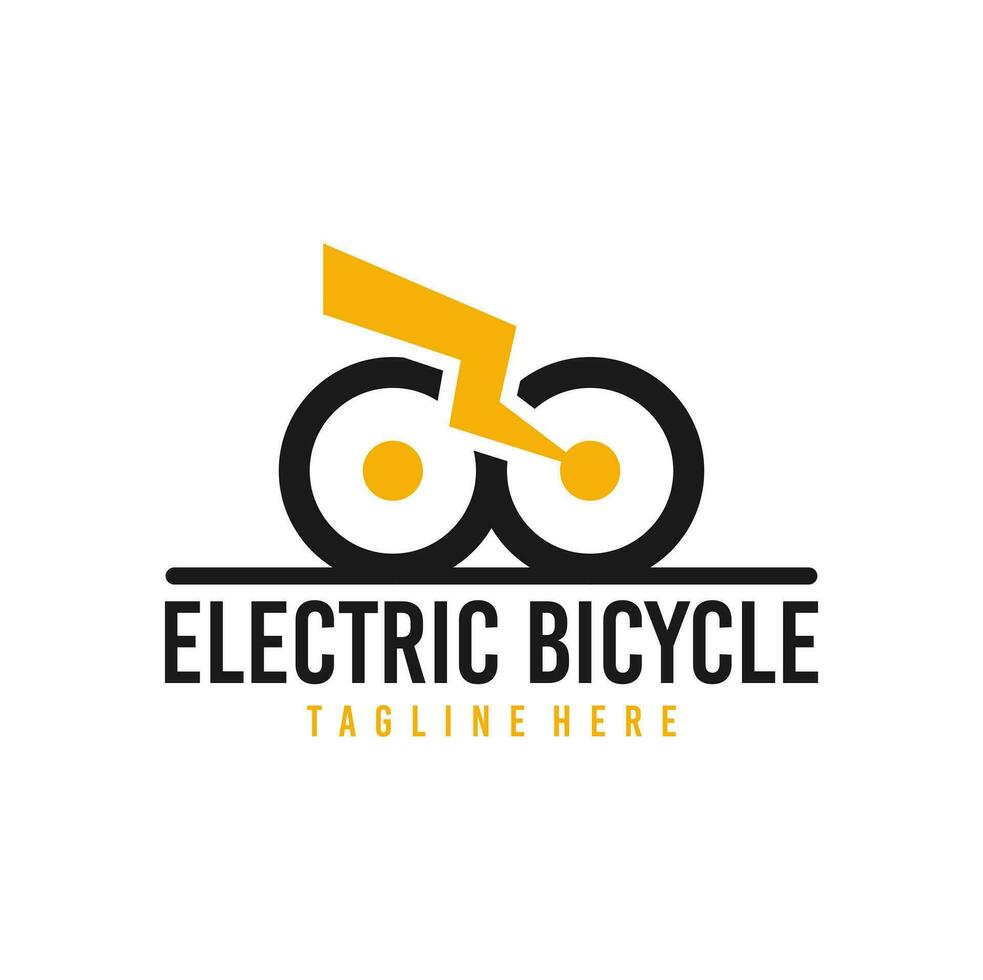 elétrico bicicleta logotipo conceito ícone vetor. simples Projeto moderno elétrico bicicleta tecnologia vetor. vetor