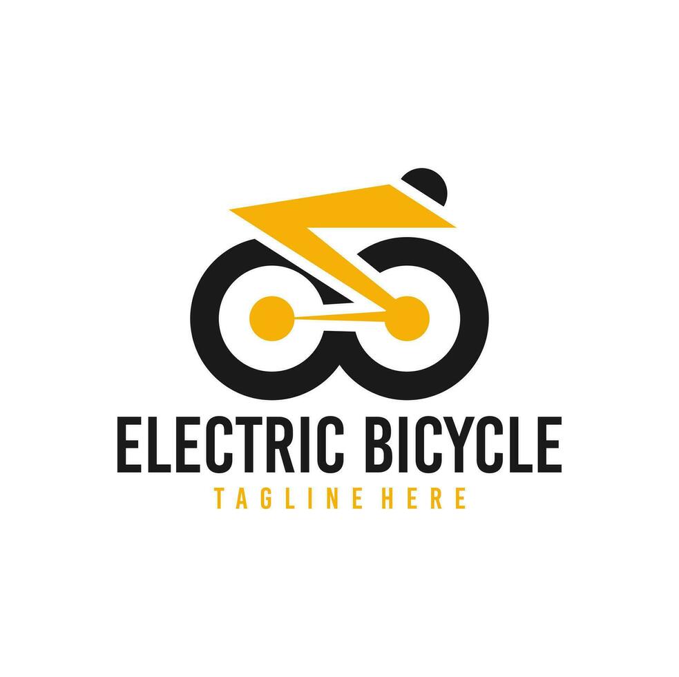 elétrico bicicleta logotipo conceito ícone vetor. simples Projeto moderno elétrico bicicleta tecnologia vetor. vetor