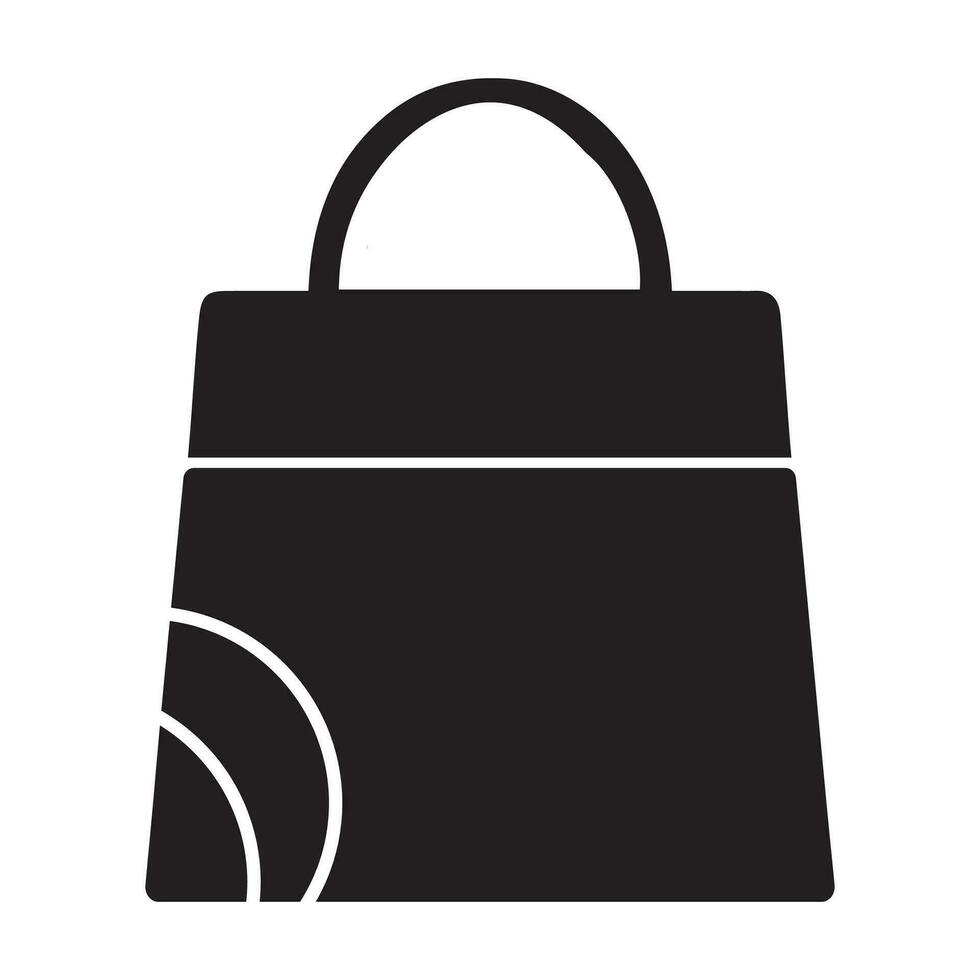 ícone de contorno do saco de compras vetor