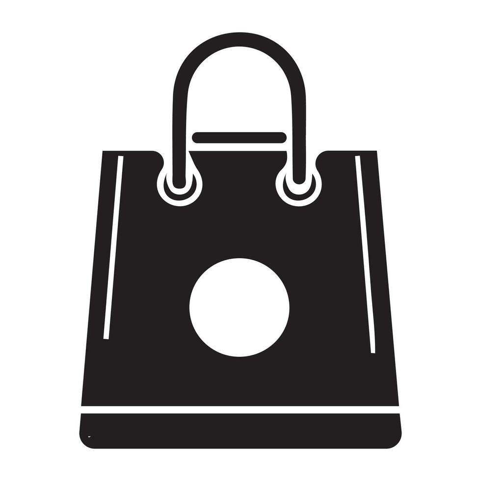 ícone de contorno do saco de compras vetor