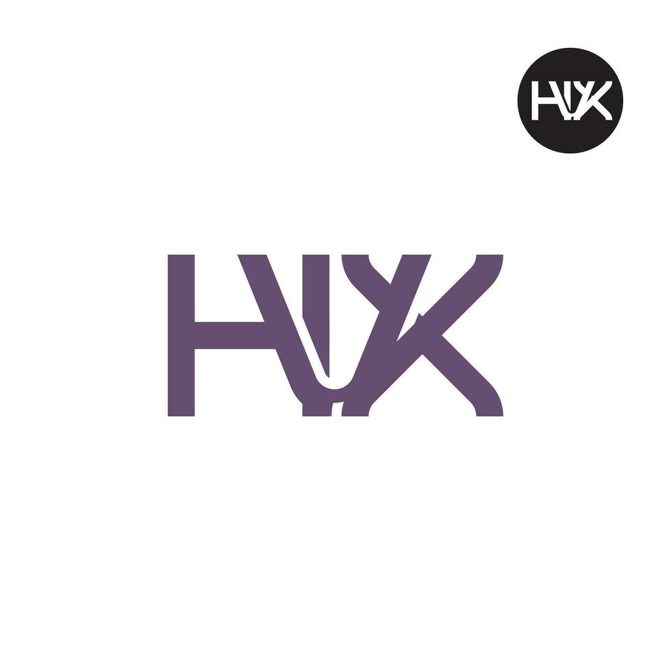 carta hvx monograma logotipo Projeto vetor