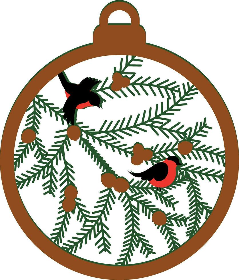 Natal pássaro, decorativo enfeites vetor