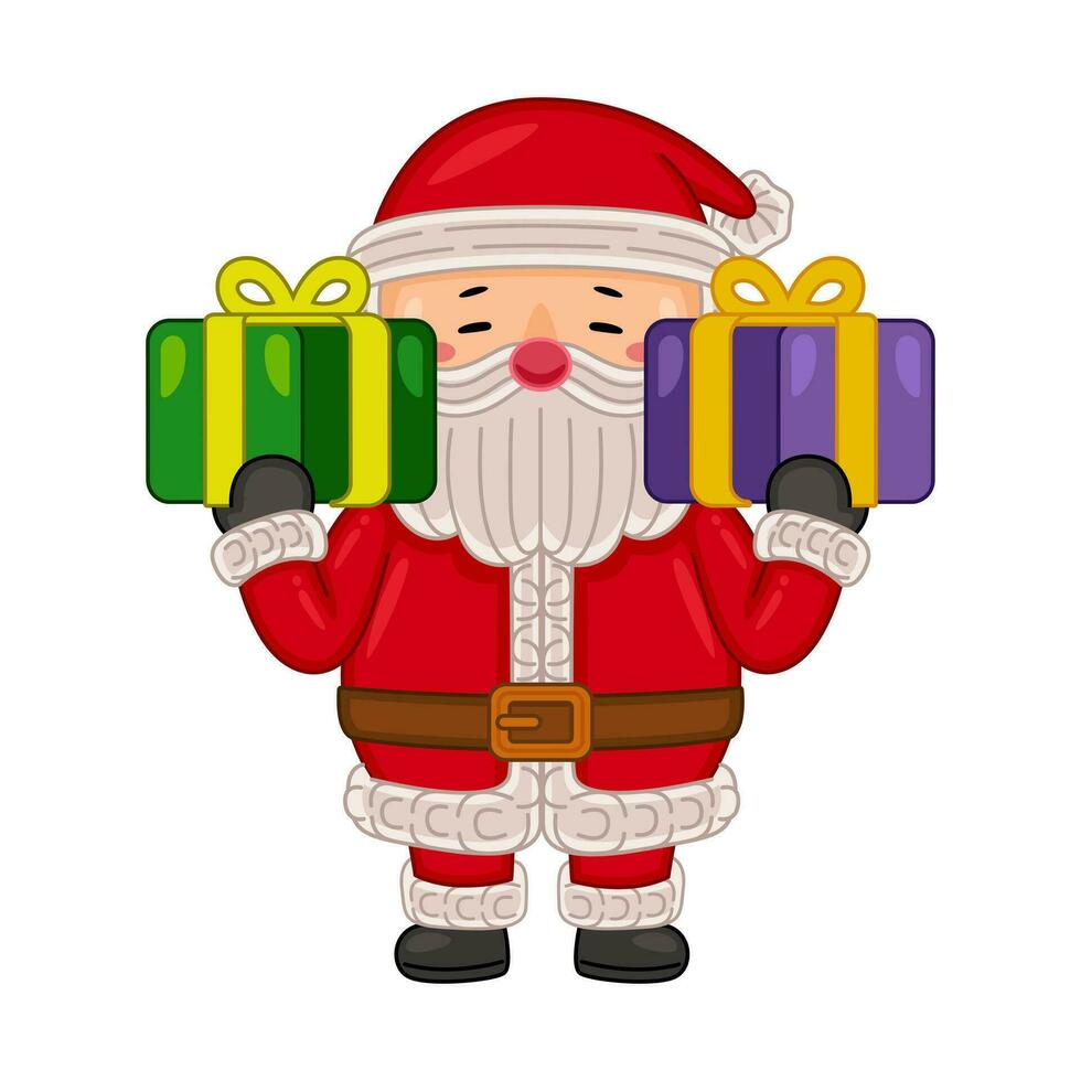 fofa santa claus personagem vetor ilustração