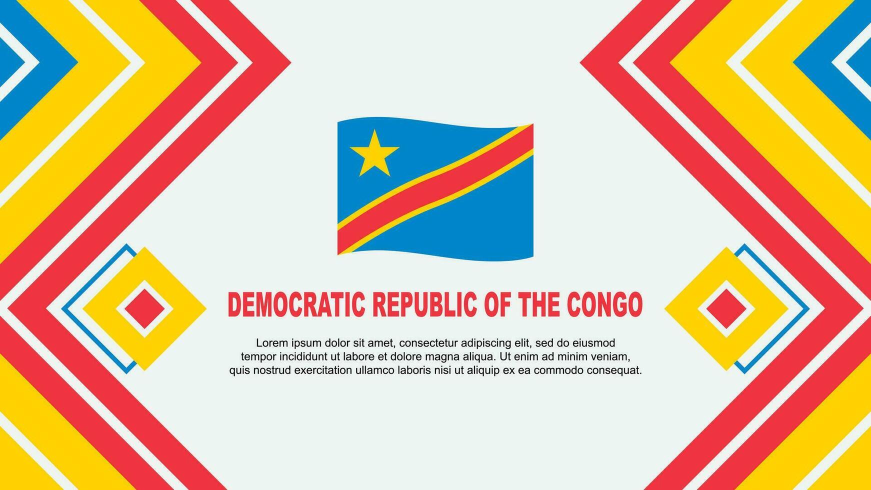 democrático república do a Congo bandeira abstrato fundo Projeto modelo. democrático república do a Congo independência dia bandeira papel de parede vetor ilustração. Projeto