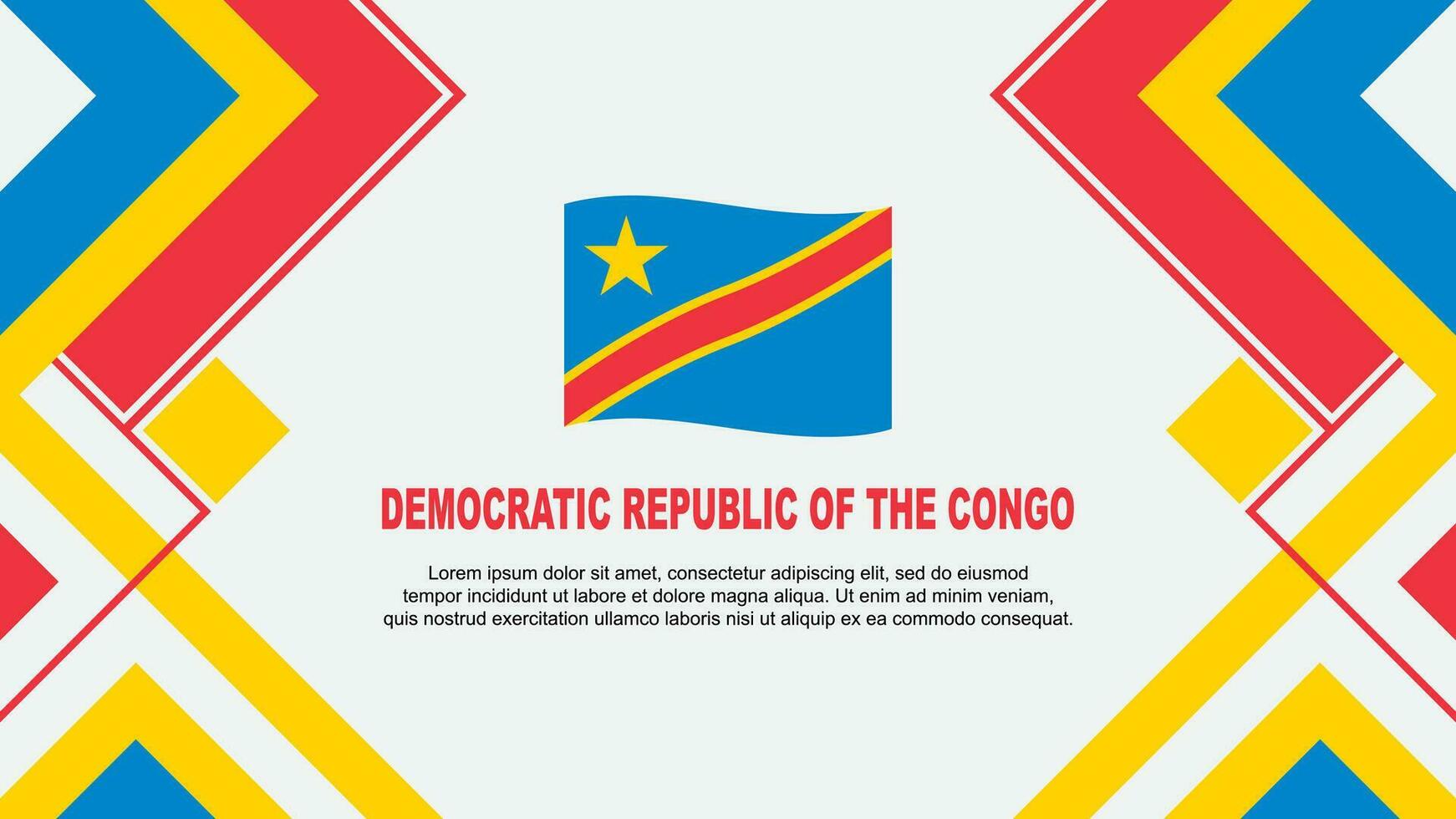 democrático república do a Congo bandeira abstrato fundo Projeto modelo. democrático república do a Congo independência dia bandeira papel de parede vetor ilustração. bandeira