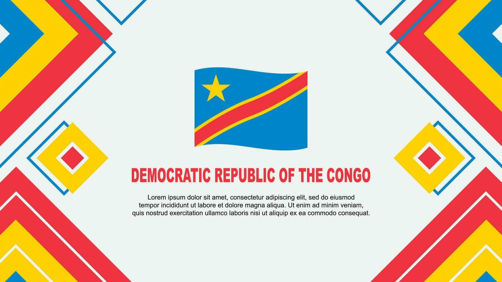 democrático república do a Congo bandeira abstrato fundo Projeto modelo. democrático república do a Congo independência dia bandeira papel de parede vetor ilustração. fundo