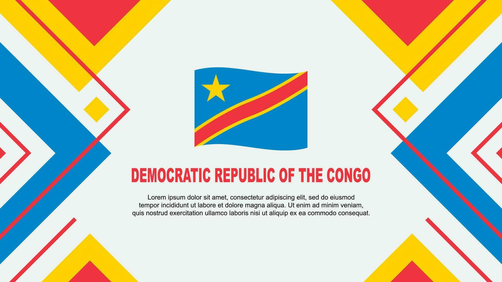 democrático república do a Congo bandeira abstrato fundo Projeto modelo. democrático república do a Congo independência dia bandeira papel de parede vetor ilustração. independência dia