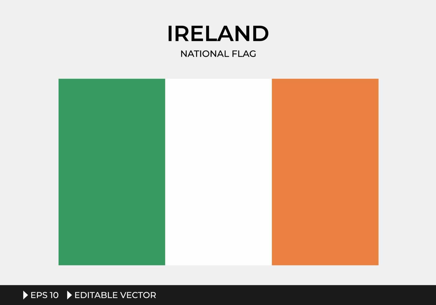 ilustração da bandeira nacional da irlanda vetor