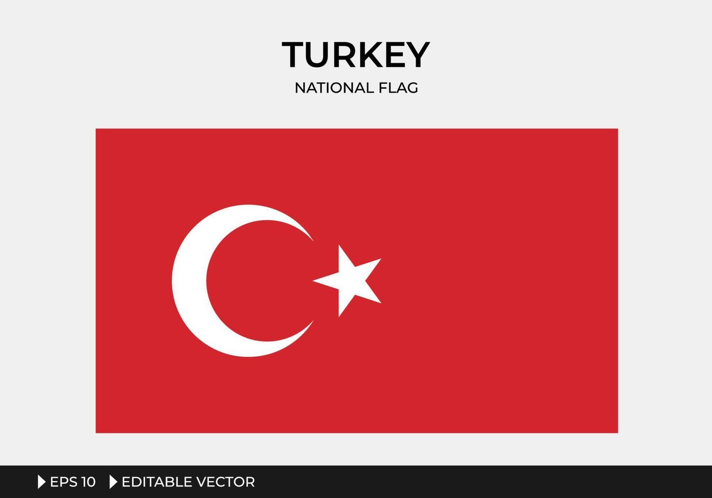 ilustração da bandeira nacional da Turquia vetor