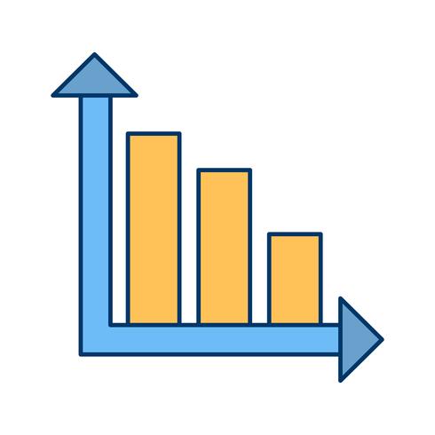 Ícone de vetor de gráfico de barras