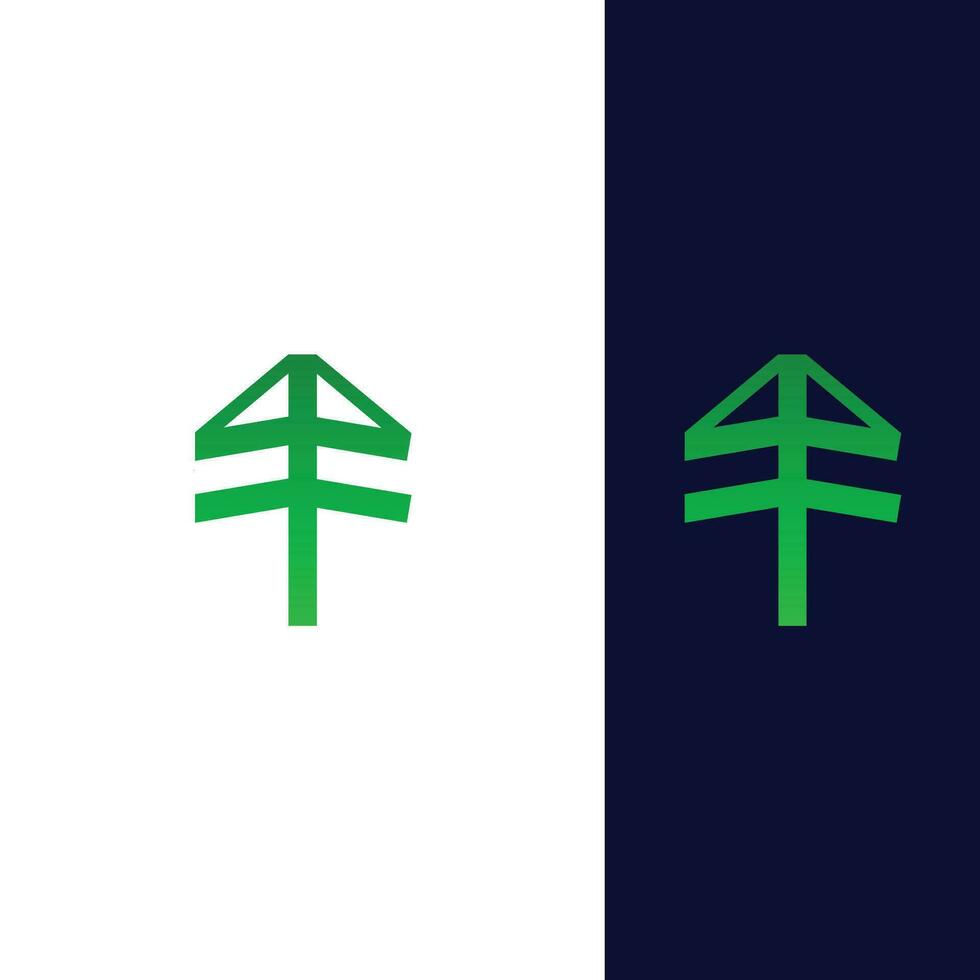 árvore ícone logotipo vetor profissional abstrato monograma logotipo Projeto símbolo