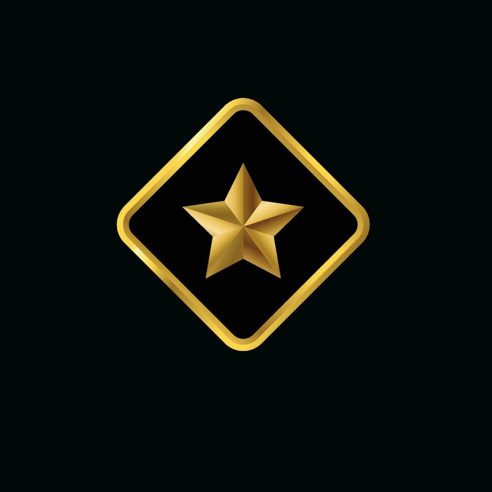 dourado Estrela elemento logotipo vetor