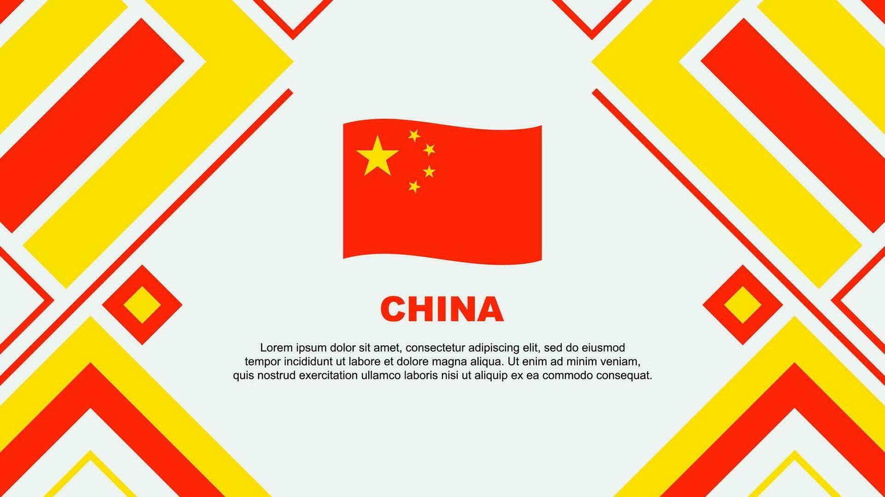 China bandeira abstrato fundo Projeto modelo. China independência dia bandeira papel de parede vetor ilustração. China bandeira