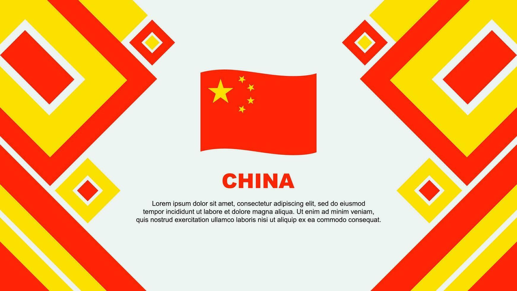 China bandeira abstrato fundo Projeto modelo. China independência dia bandeira papel de parede vetor ilustração. China desenho animado