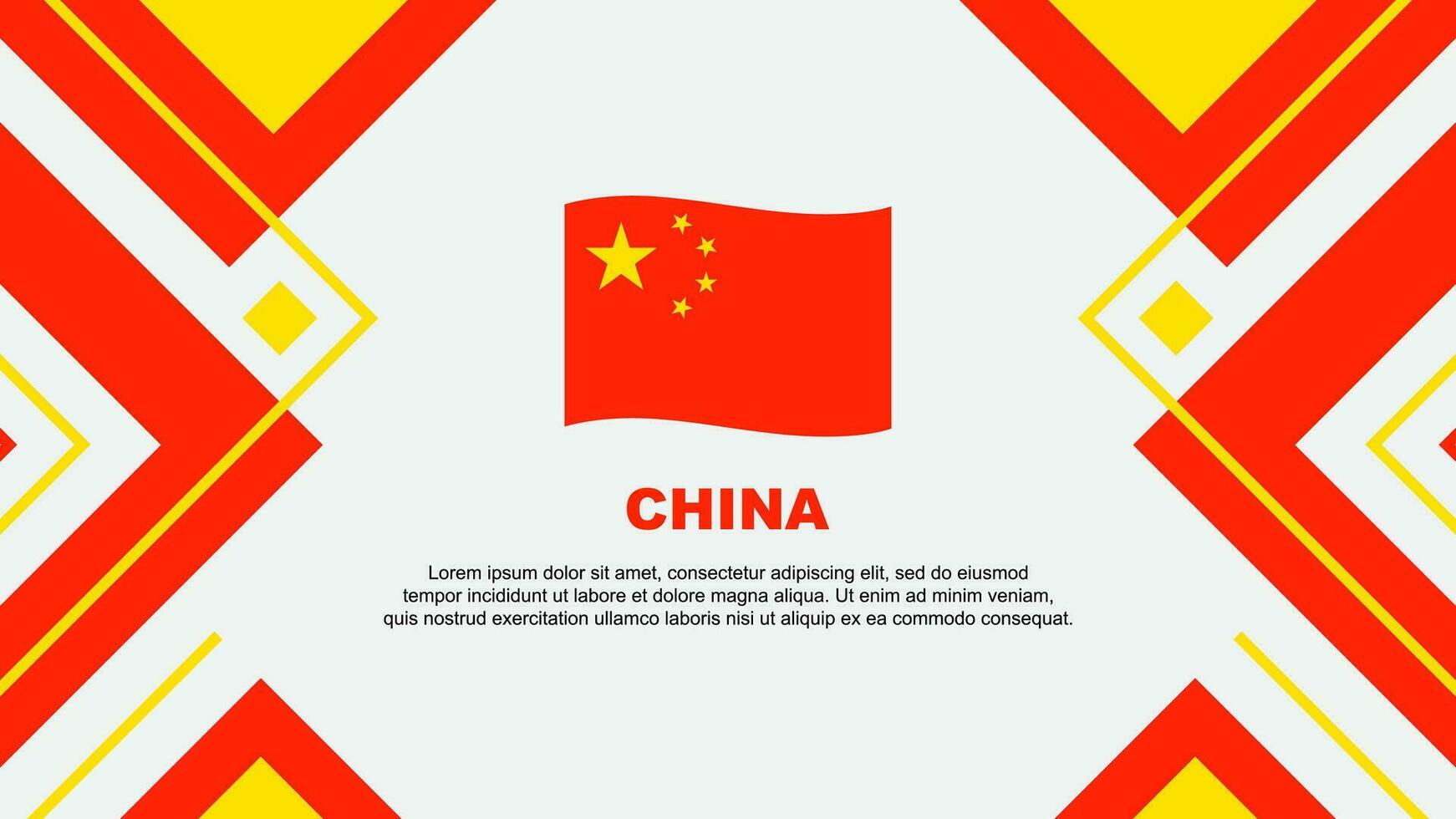 China bandeira abstrato fundo Projeto modelo. China independência dia bandeira papel de parede vetor ilustração. China ilustração