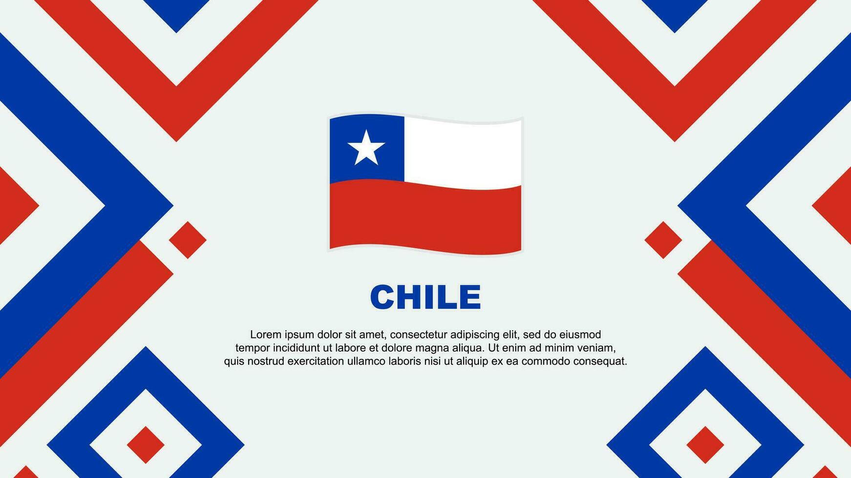 Chile bandeira abstrato fundo Projeto modelo. Chile independência dia bandeira papel de parede vetor ilustração. Chile modelo