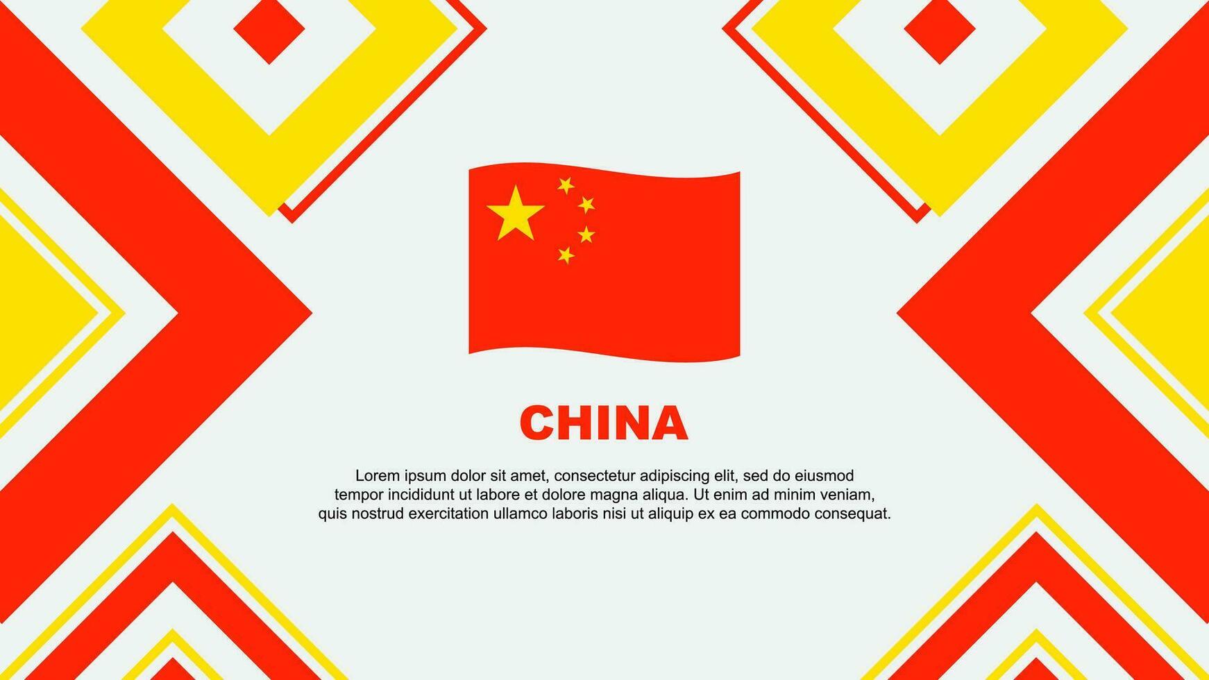 China bandeira abstrato fundo Projeto modelo. China independência dia bandeira papel de parede vetor ilustração. China independência dia