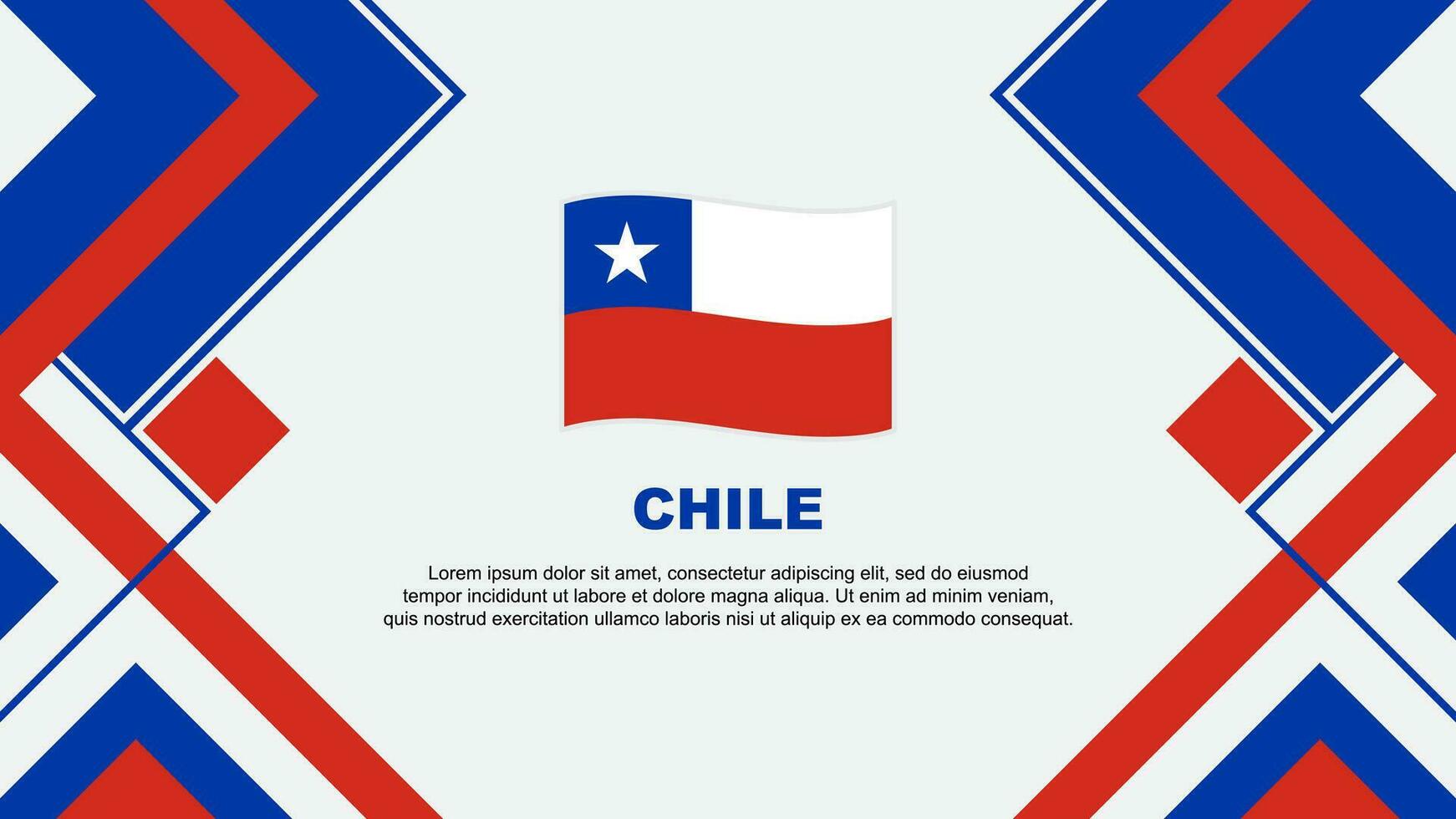 Chile bandeira abstrato fundo Projeto modelo. Chile independência dia bandeira papel de parede vetor ilustração. Chile bandeira