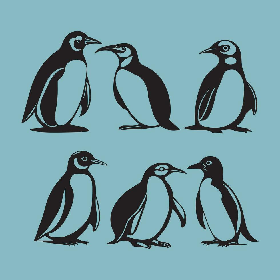 lindo pinguim vetor ilustração