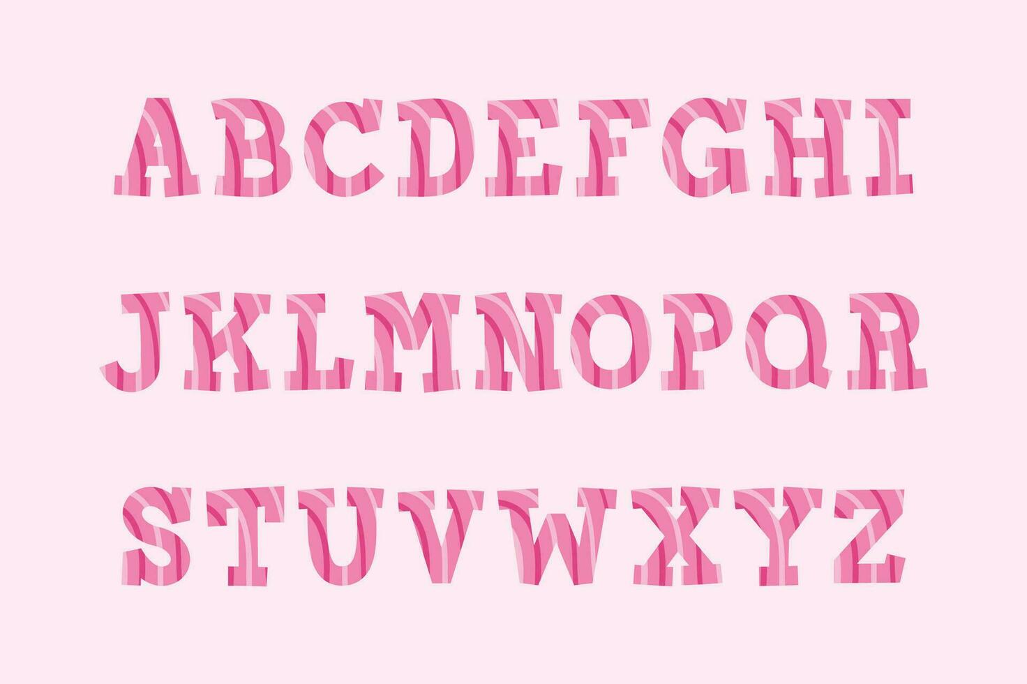 versátil coleção do Rosa harmonia alfabeto cartas para vários usa vetor