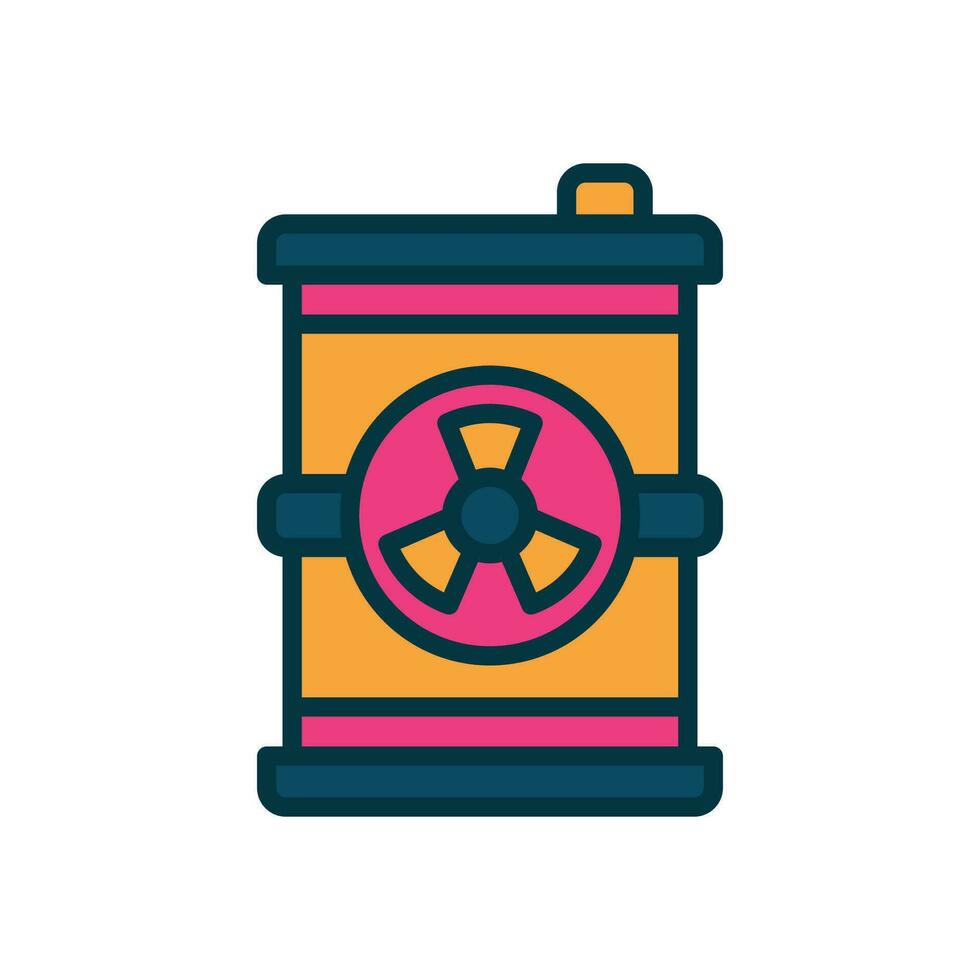 nuclear barril ícone. vetor preenchidas cor ícone para seu local na rede Internet, móvel, apresentação, e logotipo Projeto.