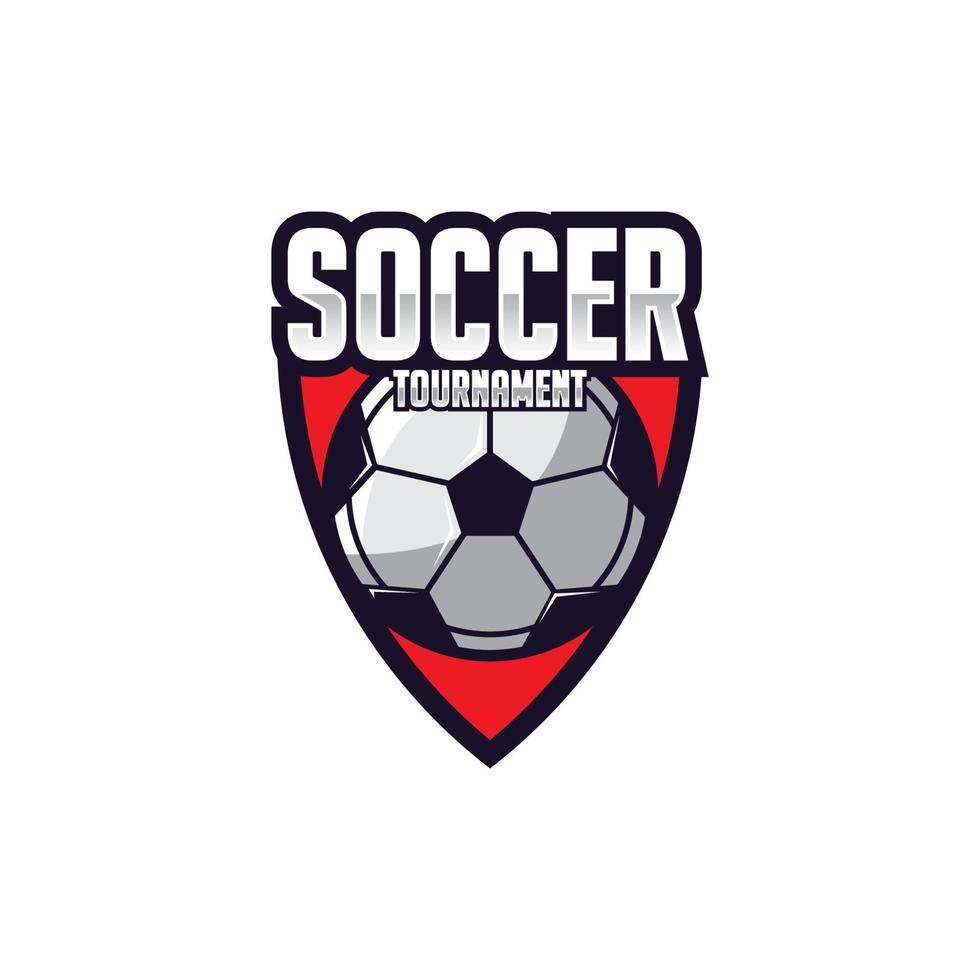 modelo de logotipo do futebol, ilustração do logotipo do futebol, emblema do clube de futebol vetor