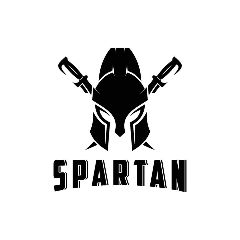 espartano logotipo vetor, espartano capacete, cabeça proteção, guerreiro, soldado, logotipo, símbolo, ícone, vetor. vetor