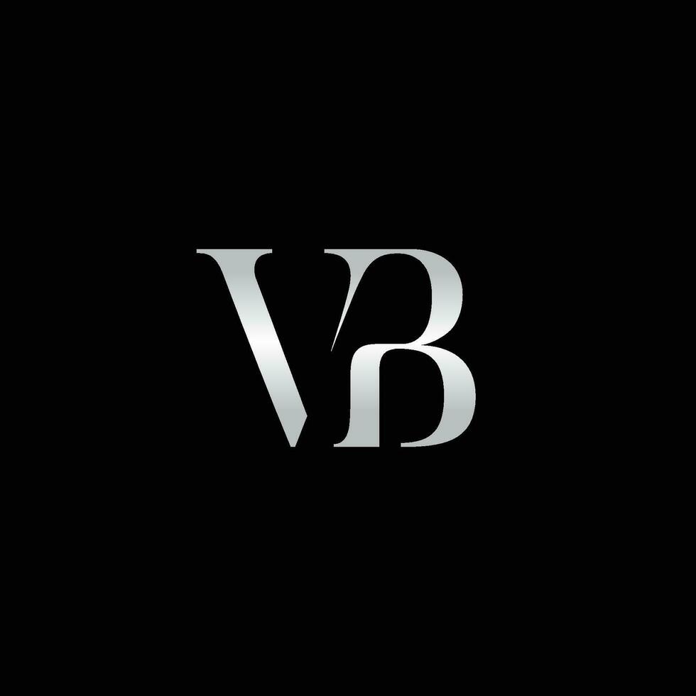 inicial carta logotipo vb modelo logotipo Projeto vetor